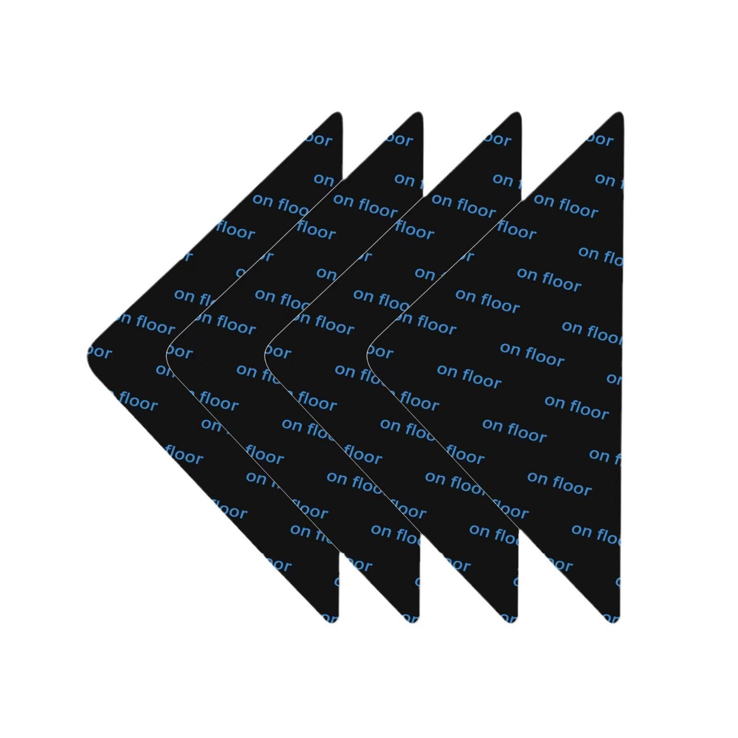 16 PCS Rug Tape, Non Slip Rug Gripper for Hardwood Floors Tiles, Reusable Carpet Tape for Area Rugs, No Residue Rug Pads Grippers Keep Corners Flat(Black)