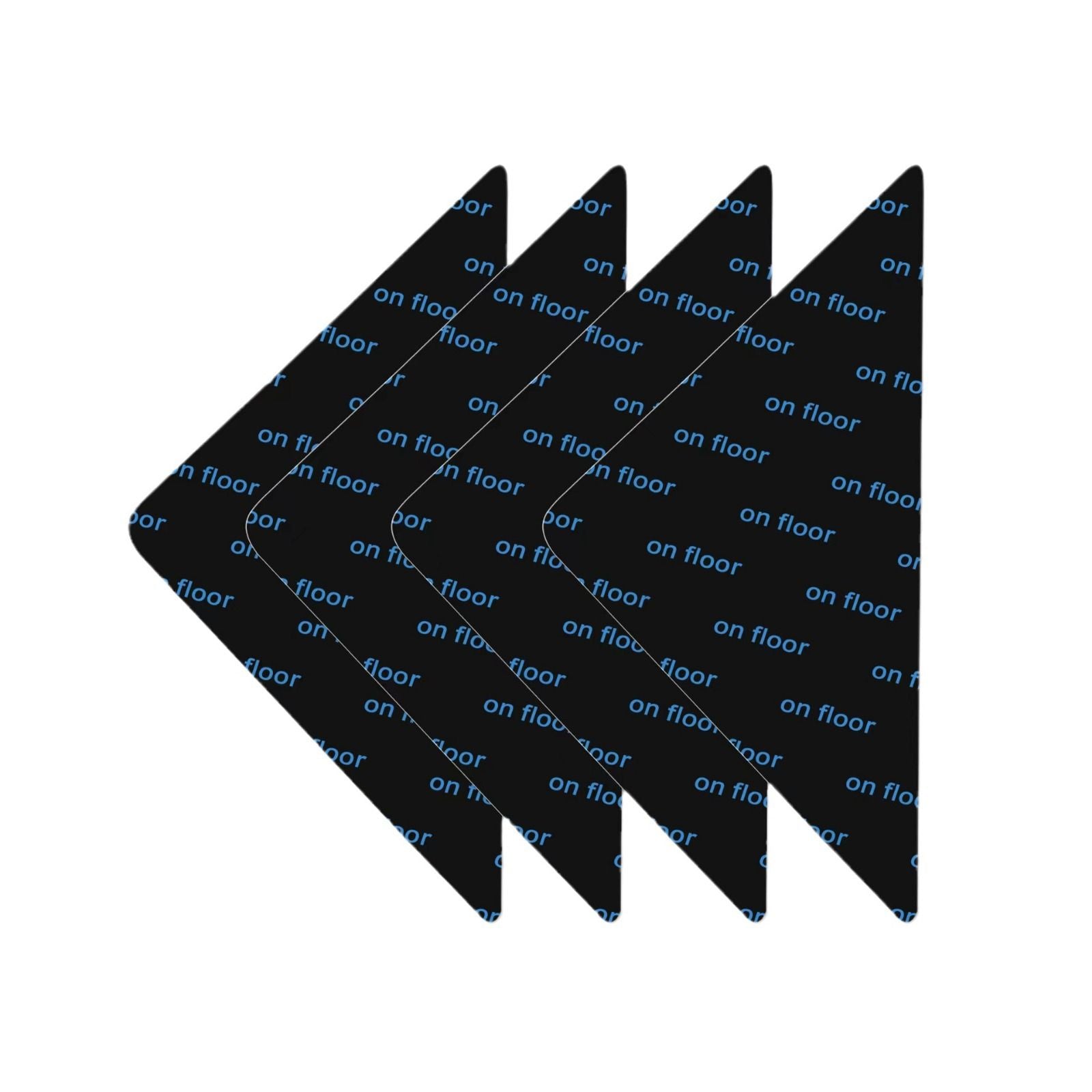 16 PCS Rug Tape, Non Slip Rug Gripper for Hardwood Floors Tiles, Reusable Carpet Tape for Area Rugs, No Residue Rug Pads Grippers Keep Corners Flat(Black)