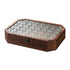 Wooden Glass Top Jewelry Display Case with Hinge ,Dark Brown Color, for Jewelry Cosmetics Stationery Organization (Medium)