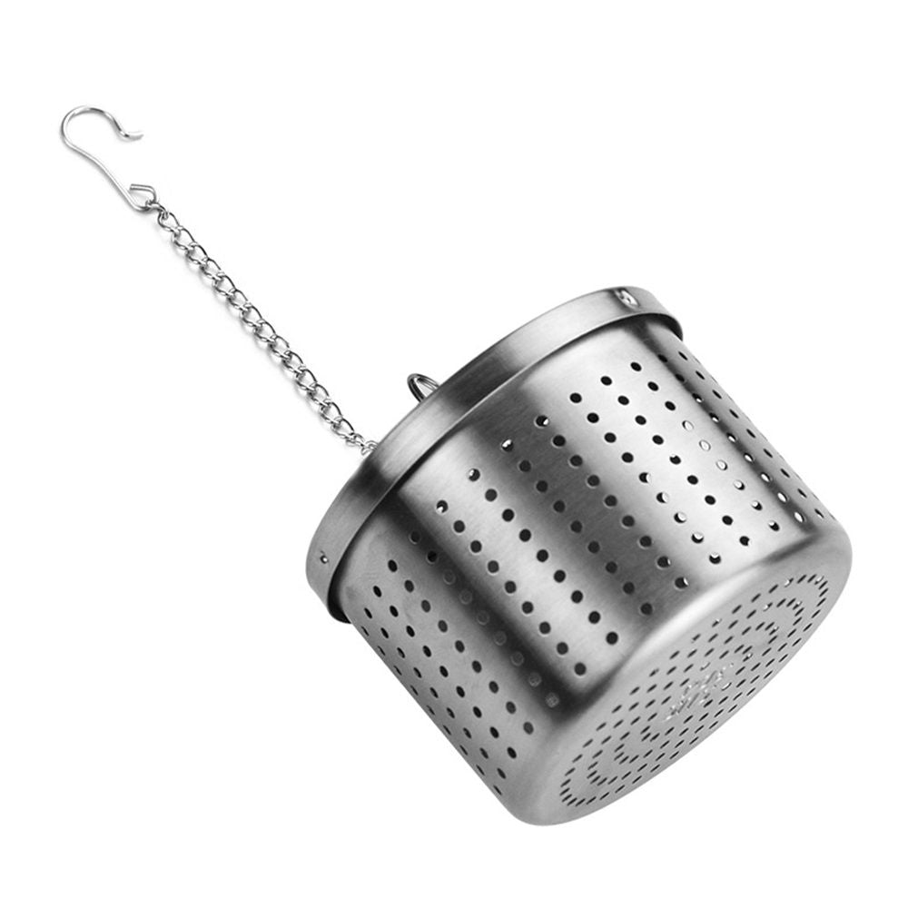 2 pack Large Tea Ball Infuser for Loose Leaf Tea & Spice Ball for Cooking Soup, Stainless Steel, Chain Hook, Extra Fine Mesh Tea Strainer Ball for Herb, Iced Tea