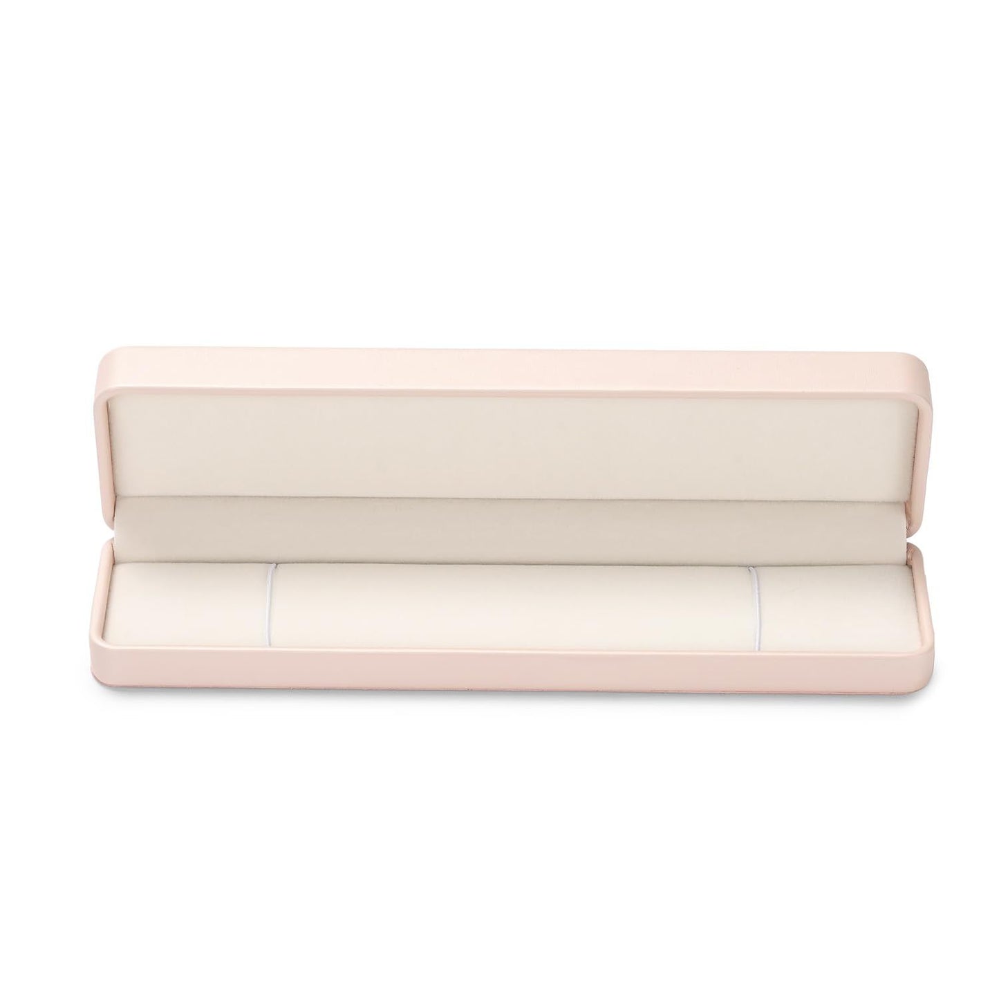 Pink PU Leather Jewelry Gift Box for Necklace Long Chain Jewelry Necklace Long Chain Gift Box, for Wedding, Engagement (only box)