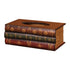 Crafted Classical Retro Wooden Antique Book Tissue Box Cover Rectangular Tissue Holder Dispenser Paper Cover Case Napkin Holder Home Decor for Bathroom Living Room Office car Kitchen