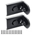 2 pack Sliding Door Lock, 90 Degree Door Hasp Latch Lock, Stainless Steel Security Right Angle Padlock with Screws for Push/Sliding/Barn Doors (black, small)