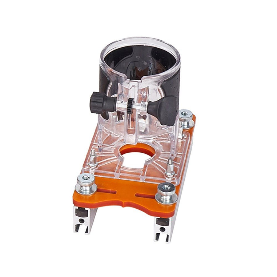 2-in-1 Compact Wood Router Base and Slot Bracket for Cabinet Furniture, Mortise Jig Accessories for Woodworking Project