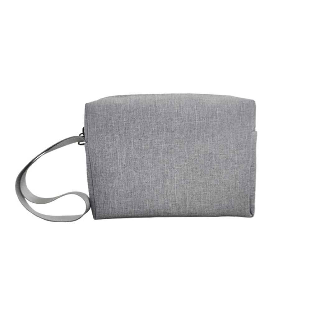 2 pack Small Makeup Bag, Cosmetic Toiletry Skin Care Make up Little Items Pouch for Purse, Zipper Mini Tech Charger Cable Electronic Organizer Case, Travel Accessories for Women Men Teen, Grey