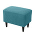Stretch Covers, Slipcover Rectangle Storage Stool Cover Footstool Slipcover for Living Room Furniture Protector (turquoise blue)