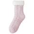 1 pair Tough Land Slipper Socks for Women with Non Slip, Lined Socks, Soft Cozy Cabin House Slipper Socks (fat powder)