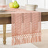 Style Boho Table Runner, Pink Table Runners 90 Inches Long, Farmhouse Woven Home Decor, 12x90 Inch, Rose Pink