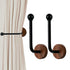 Drapery Holdback,Decorative Curtain Holdbacks, Set of 4 Window Curtain Holdbacks, Curtain Tie Backs for Drapes Black