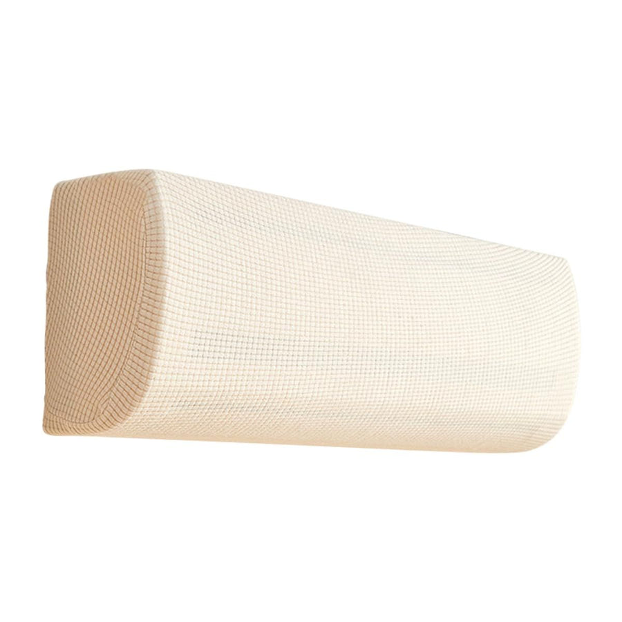 Air Conditioner Cover 35-37 Inch Knitted Elastic Cloth Dustproof for Wall-Mounted Units Split Indoor AC Covers （Beige large size (applicable size range 75-96cm)）