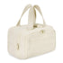 Travel Toiletry Bag for Women, Large Wide-open Puffy Cosmetic Makeup Bag with Wet-Dry Separation, Multi-Pocket Organizer with Carry Handle for Toiletries, Cosmetics, Essentials, Beige