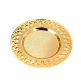4 pcs Snack Plate with Trim, 6-Inch Dried Fruit Plate Dessert Plate for Home and KTV, Wedding Plates Formal Dining