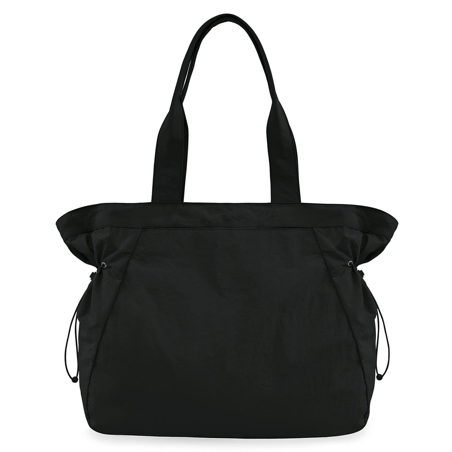 18 L Side Shopper Bags Lightweight Shoulder Bag Tote Handbag for Shopping Workout Beach Travel（black）