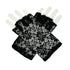 2 pairs Fingerless Lace Gloves for Women Floral Gloves for Valentines Gift Opera Tea Party Wedding Bridal Dress up Costume