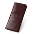 Womens Leather Wallets Handmade Ladies Clutch Wallet Organizer Card Holder, Long Ladies Wallet Womens Wallet with Pocket ID Window,Coffee