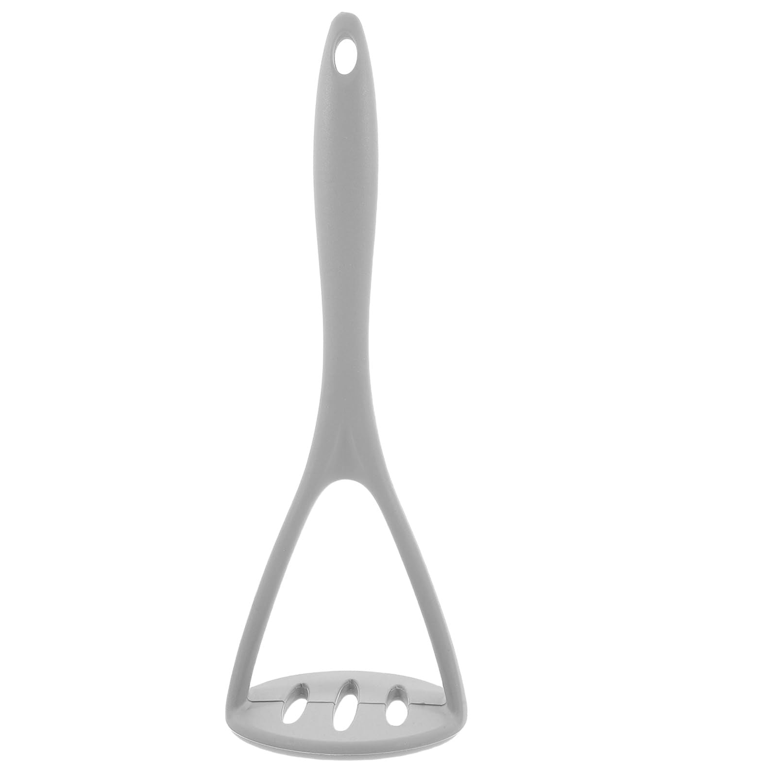 Silicone Potato Masher Kitchen Gadget Food Ricer for Smooth Vegetable and Fruit Puree with Comfortable Grip 10.4 Inch Design（gray）