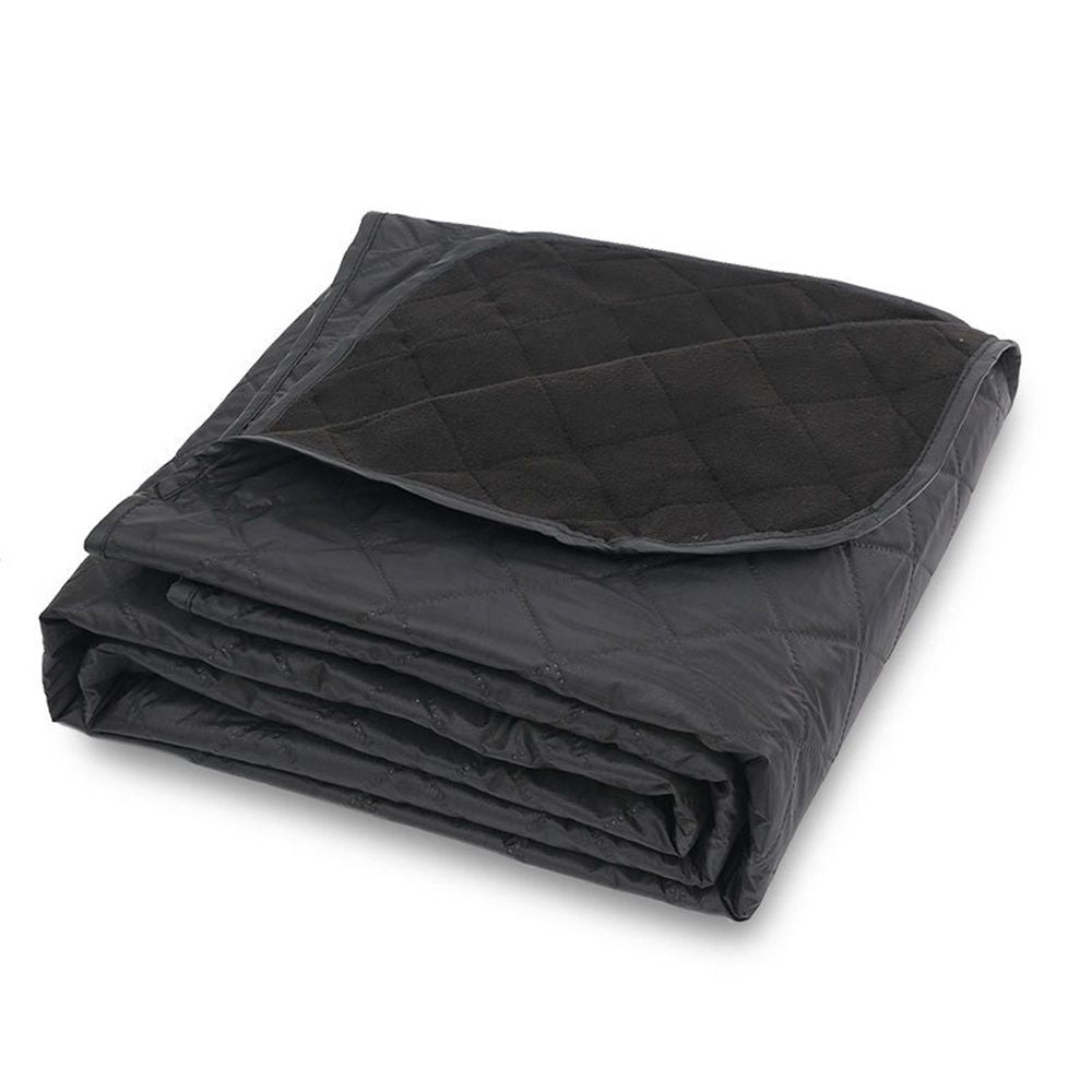 Outdoor Waterproof Blanket, Foldable polar fleece Stadium Blanket for Outdoor Sports Event, Camping, Car, Pet, Picnics - Windproof, Wearable, Machine Washable 78.7" x 55" (Black)