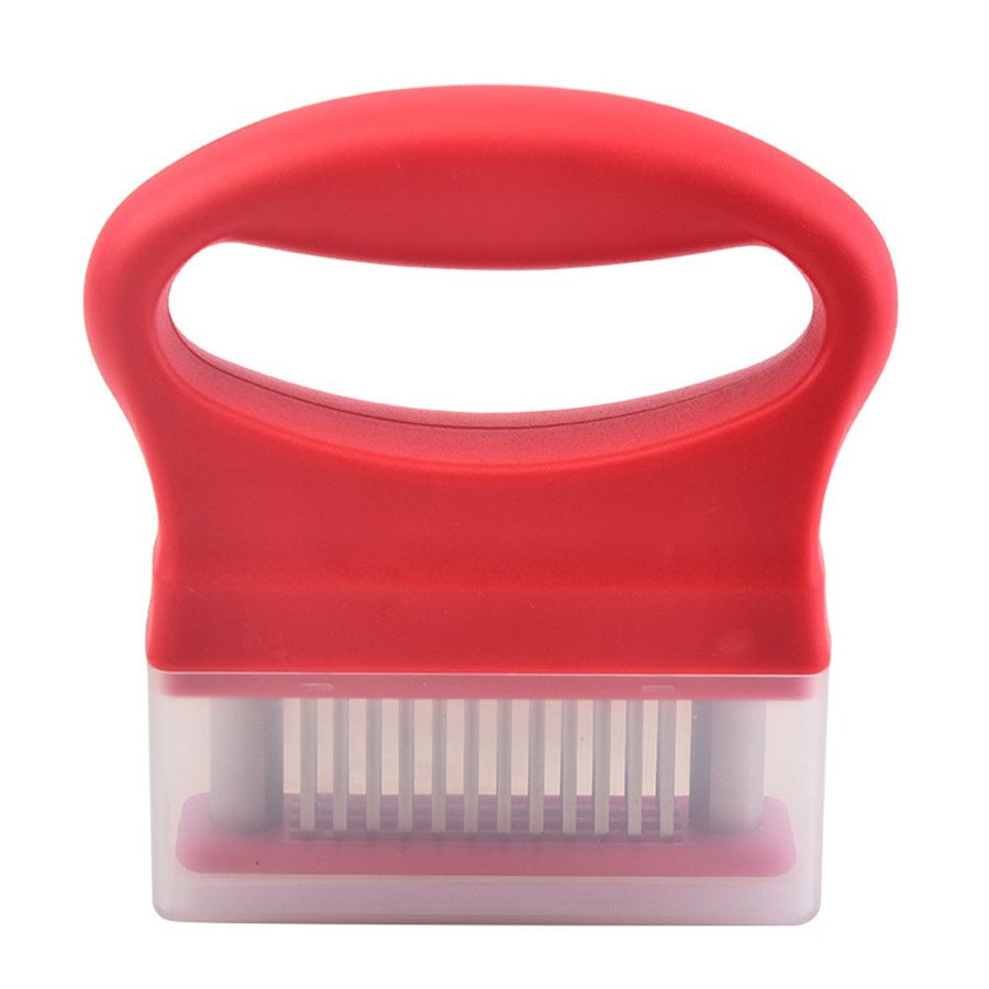 2 pack Meat Tenderizer Tool,Kitchen Cooking Tool Best For Tenderizing, Stainless Steel Ultra Sharp Needle Blades,Pork, Veal, BBQ,Chicken,Beef(red)