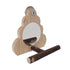 Wooden Bird Mirror for Cage, Parakeet Toys, Interactive Toys,Bird Cage Accessories for Parrots Finch Canaries