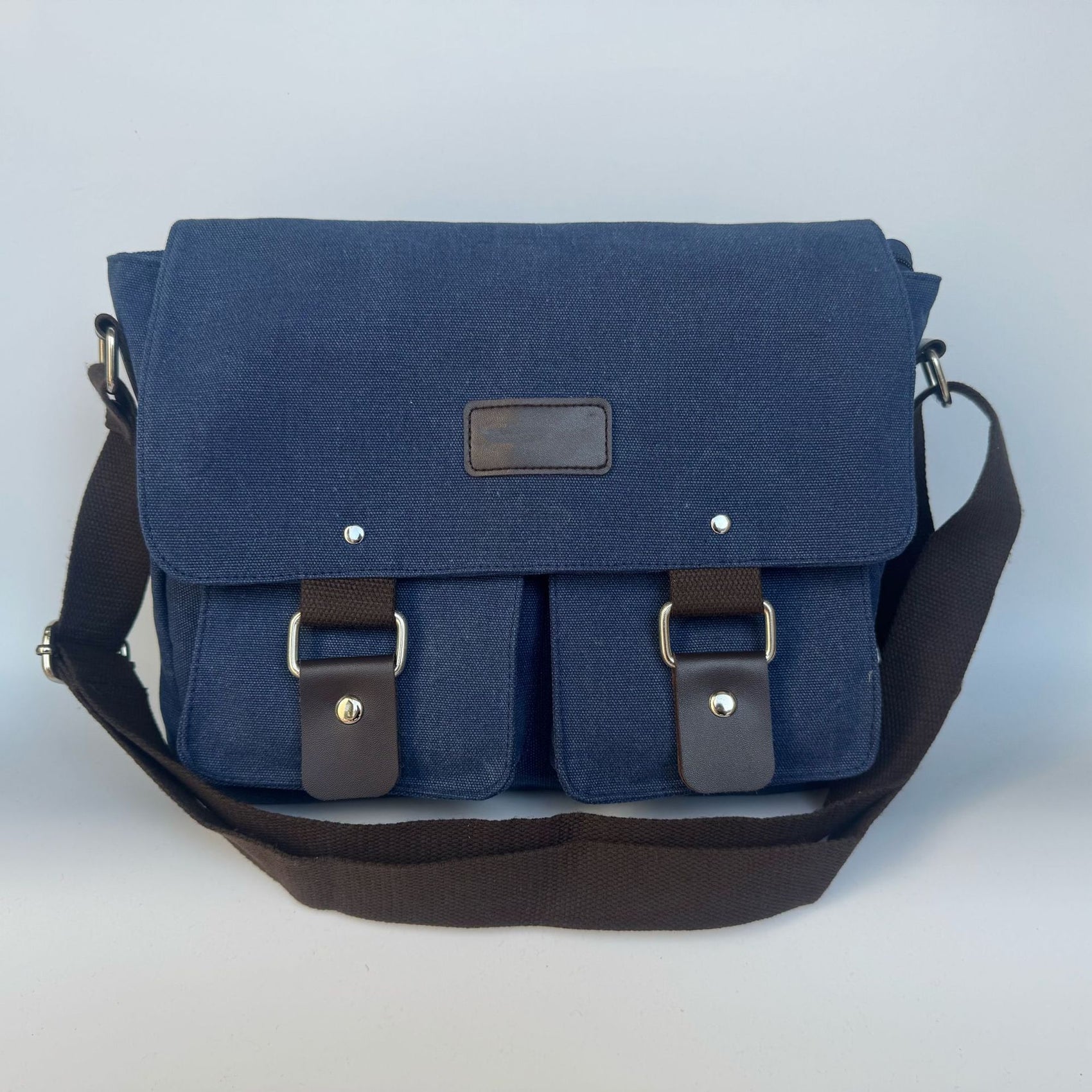 Messenger Bag for Men, Canvas Satchel Shoulder Bag Vintage Crossbody Laptop Bag, Travel Crossbody Purse Briefcase Business Bag for Laptop