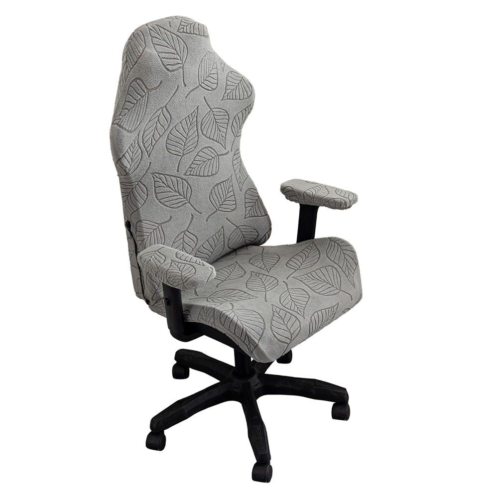 1 set 3 pack Stretch Printed Office Computer Chair Covers, Universal Desk Rotating Chair Slipcovers Removable Washable, Fit Anti-Dust Protector Cover with Zipper（Excluding chairs）