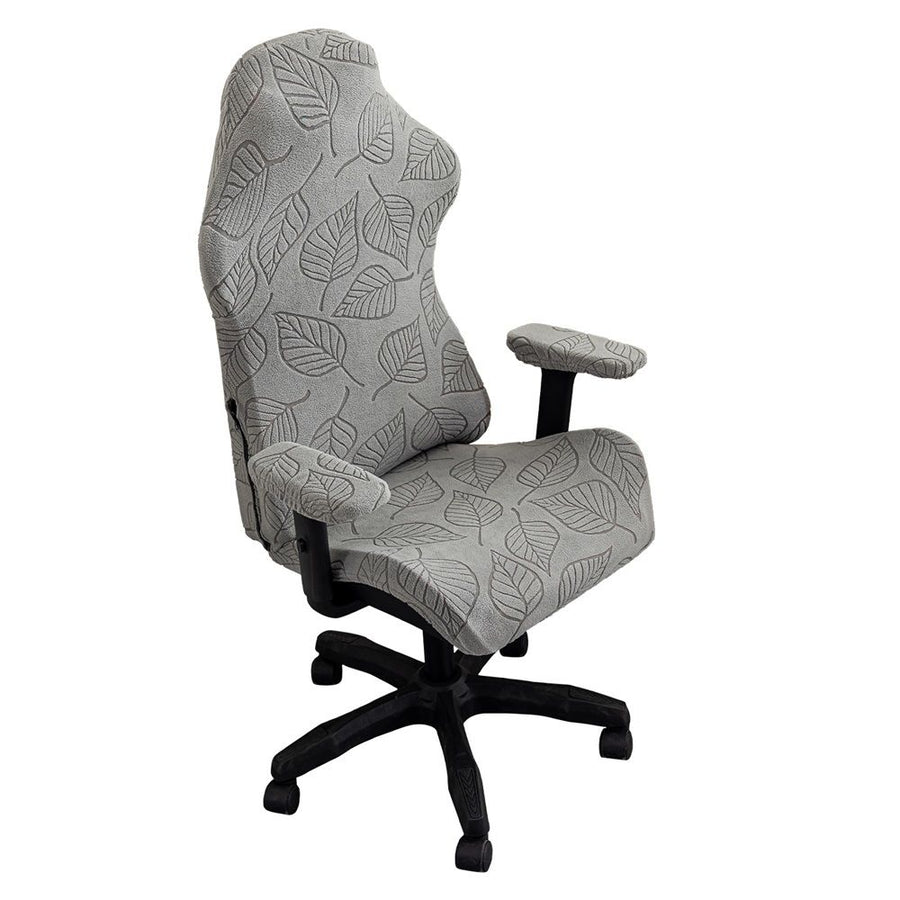 1 set 3 pack Stretch Printed Office Computer Chair Covers, Universal Desk Rotating Chair Slipcovers Removable Washable, Fit Anti-Dust Protector Cover with Zipper（Excluding chairs）