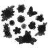 2 set Black Mixed Style Embroidery Lace Flower and Patches Appliques DIY Sewing Craft for Decoration, Sew On Patches for Repairing and Decorating