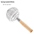 2 pack stainless steel Egg Whisk - Whisks Easy Whipper - Stainless Steel Coil - Whip with Wooden Long Handle Hand-held Butter