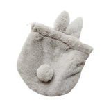 Bunny Drawstring Bag: Bunny Makeup Bag - Cute Drawstring Pouch - Girls Rabbit Pouch for Women Girls (gray)