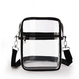 Heavy Duty Clear Tote Deluxe See Through Messenger Work Bag Durable Transparent PVC Lunch Bag（only bag）