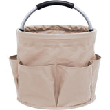 Garden Tool Organizer Bag Collapsible Tool Bag Foldable Tool Organizer Outdoor Camping Garden Harvest Basket Cleaning Supply Caddy with Handle for Home Bathroom Storage Bath Wash Bag（khaki）