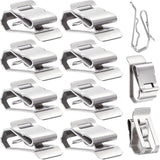 Package of 100 Stainless Steel Cable Clips, for PV Wiring Boat Cable Boat Trailer, 0.2 Inch to 0.3 Inch in Rope Capacity Silver