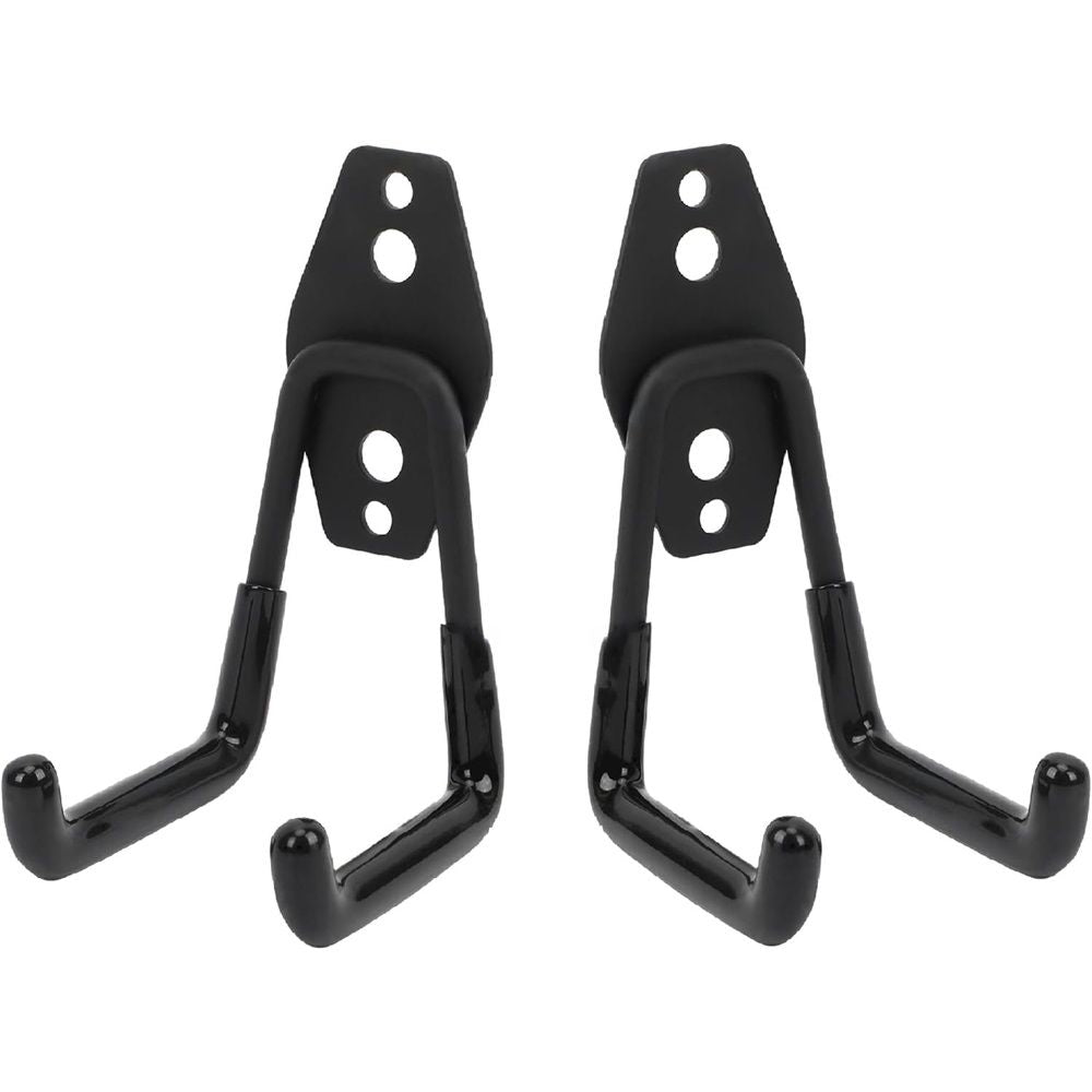 4 Pack Garage Storage Utility Hooks，Garage Garden Tool Organizer，stainless steel Wall Mount Hooks, Garden Small U Hooks (Black)