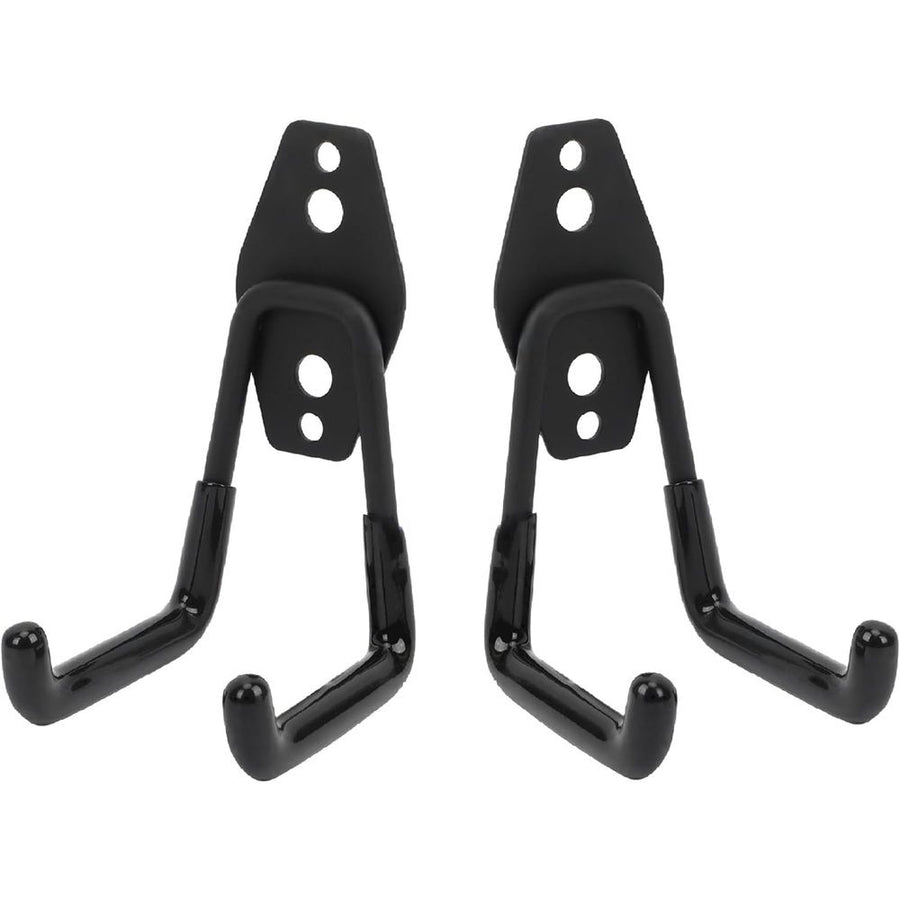 4 Pack Garage Storage Utility Hooks，Garage Garden Tool Organizer，stainless steel Wall Mount Hooks, Garden Small U Hooks (Black)