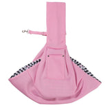 Small Dog Sling Carrier - Zipper Pocket & Adjustable Strap - Suitable for Everyday Travel Small Dogs and Cats (pink)