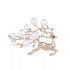 2 pack Animal Brooches for Women Pearl Rhinestones Animal Brooch Pin Cute Animal Jewelry Gift for Wife Mom Girlfriends（golden）