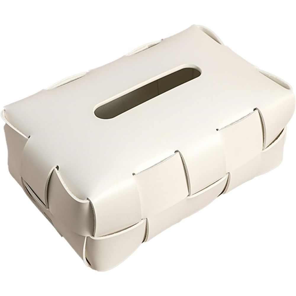Tissue Box Cover,faux leather Tissue Cube Box Holder Square Facial Paper Organizer Dispenser for Bathroom Home Car Nightstand Vanity Desk