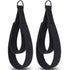 A pair Pilates Straps - Double Loop D-Ring Straps for Reformer, Padded, Home Gym Workout,  Cable Accessories, Workout Equipment（black）