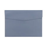 Expanding A4 Document File PU Leather Envelope Case Holder-Large Size Pockets for Paper Bills Stationery Tablet and PC, Work Study Traveling (Light Blue)