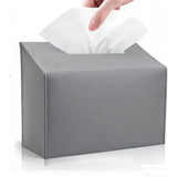 Leather Cover for Disposable Paper Hand Towel Box, Compatible with Paper Hand Towel (Gray, excluding paper)