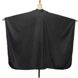 Cape with Soft silicone Neck Collar | Professional Hair Cutting Cape for Stylists & Adults | Hair & Water Repellent| Adjustable Snap Closure, 62" x 55", Black