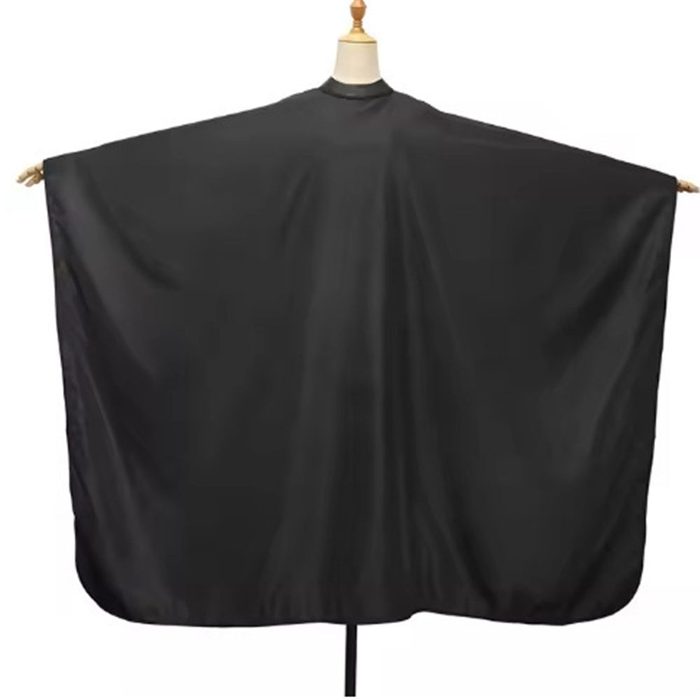 Cape with Soft silicone Neck Collar | Professional Hair Cutting Cape for Stylists & Adults | Hair & Water Repellent| Adjustable Snap Closure, 62" x 55", Black