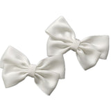4Pcs Bow Shoe Clips Removable Shoe Buckles Decorative Shoes Accessories for Women Wedding party（white, not including the shoes）