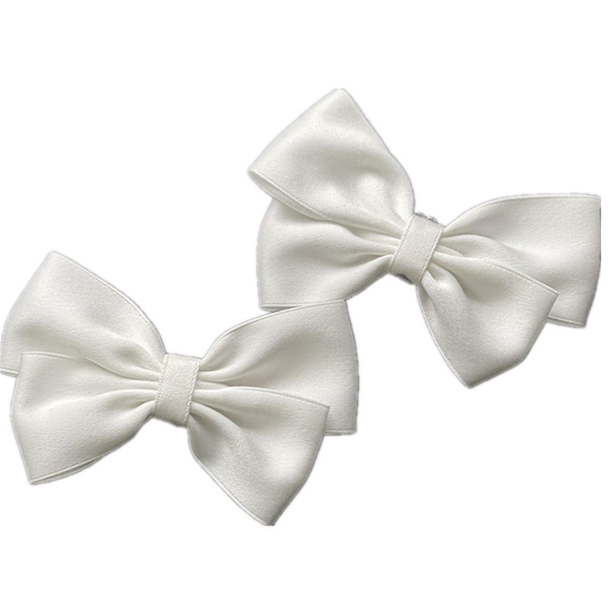 4Pcs Bow Shoe Clips Removable Shoe Buckles Decorative Shoes Accessories for Women Wedding party（white, not including the shoes）