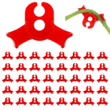 120 Pack Plant Training Clips, 90 Degrees Plant Stem Bender, Low Stress Plant Branch Trainer Clips for Flowers, Vegetables (Circle Style,Red)