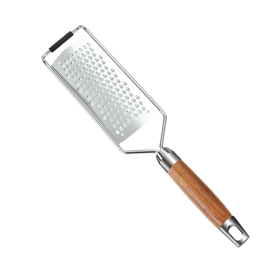 Professional-Grade Lemon zester with Fine Blades, Lightweight Cheese/Vegetable Grater, Solid Wood Handle Design - Rust-Resistant, Durable, Essential Kitchen Tool