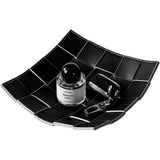 Valet Tray for Men and Women PU Leather Key Holder Bowl for Entryway Table Bedside Nightstand Desk Organizer Tray for Wallet, Watch, Key, Phone Men's Gift - 23*23*6.5cm（Only storage box）