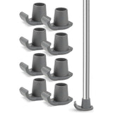 8 Pcs Skis, Universal Fit Walker ski Glides, Heavy Duty Rubber Walker Glides Walker Feet Replacement(Grey)