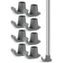 8 Pcs Skis, Universal Fit Walker ski Glides, Heavy Duty Rubber Walker Glides Walker Feet Replacement(Grey)