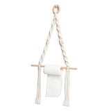 2 pack Paper Towel Holder - Paper Towel Hanging for Kitchen Bathroom, Kitchen, Washroom, Hand -Woven Home Decor Wall Hanging Shelf